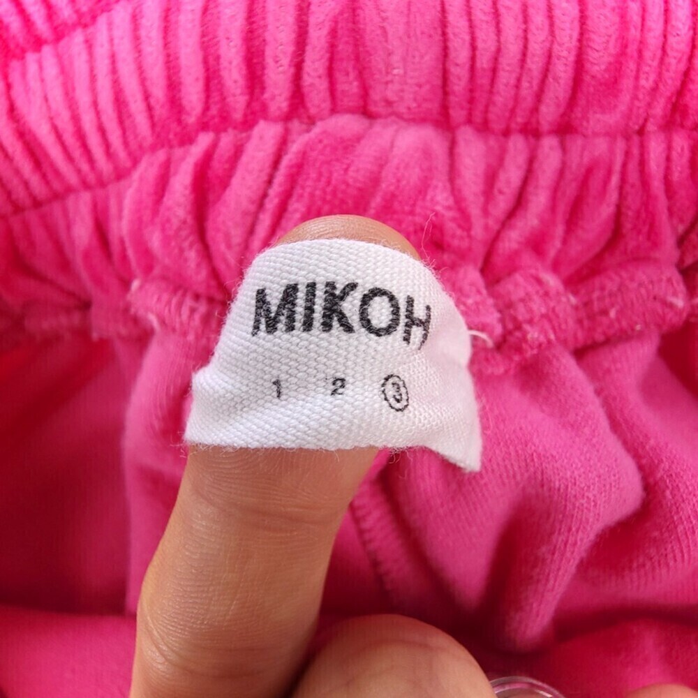 MIKOH Track Set Kimo Oversized Sweatshirt Luca Shorts Pink Passion Velour Large - Picture 10 of 11